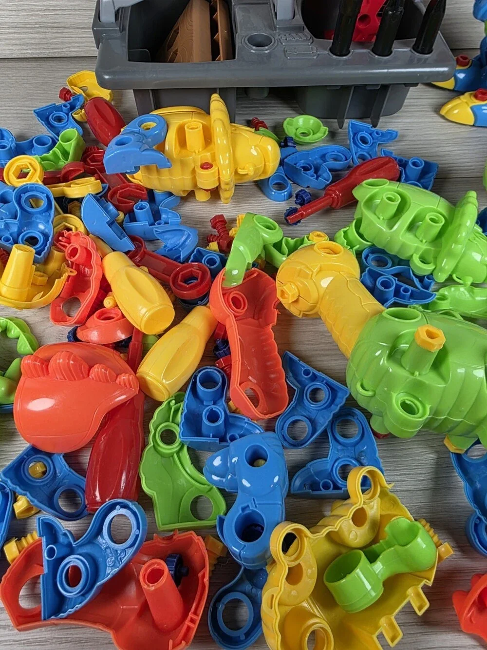 Fisher Price Build & Play Dino Tool Set Parts Lot Drill Toolbox T-Rex SU15